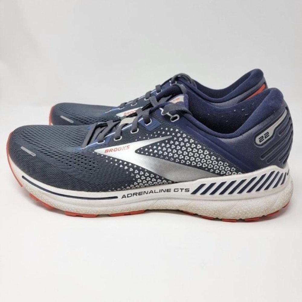 Brooks Adrenaline GTS 22 Men's Size 12 Road Running Shoes Blue Peacoat/India Ink - Picture 3 of 7